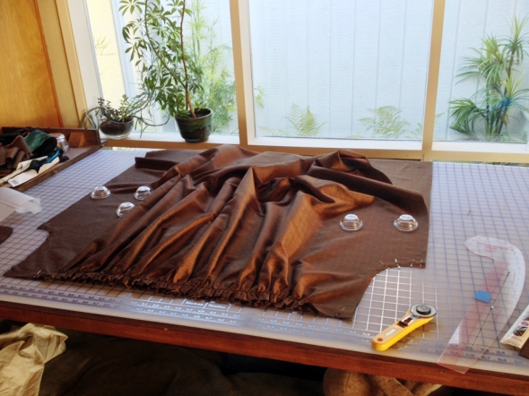 All pleated up and ready to be assembled.